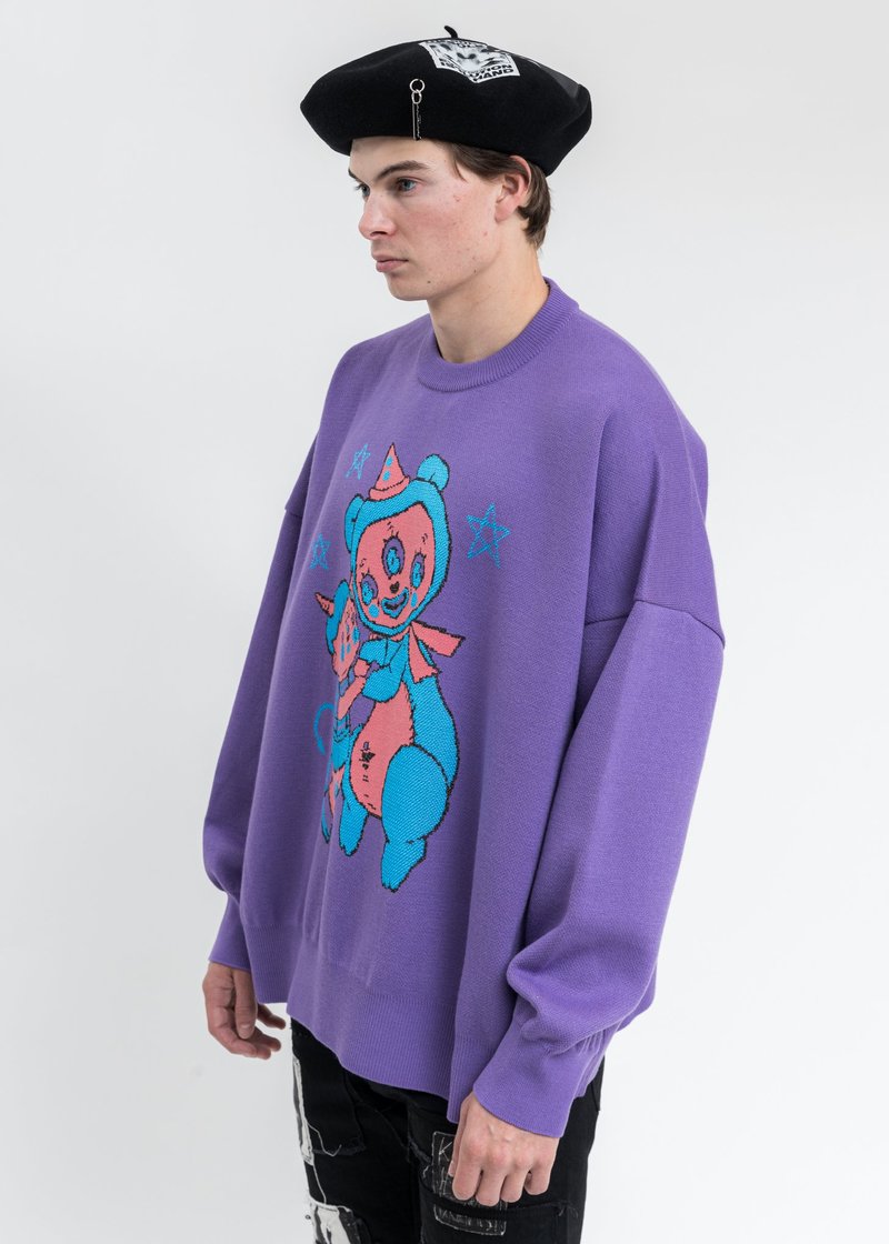KIDILL Hell Boy Pullover Knit サイズFree Kidill Hell Boy Knit Pullover Sweater - Purple | Garmentory