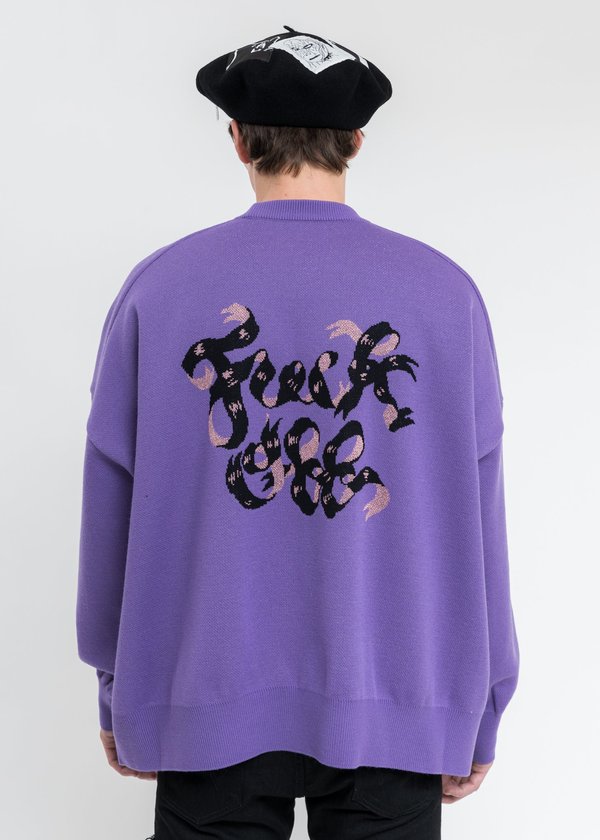 KIDILL Hell Boy Pullover Knit サイズFree Kidill Hell Boy Knit Pullover Sweater - Purple | Garmentory