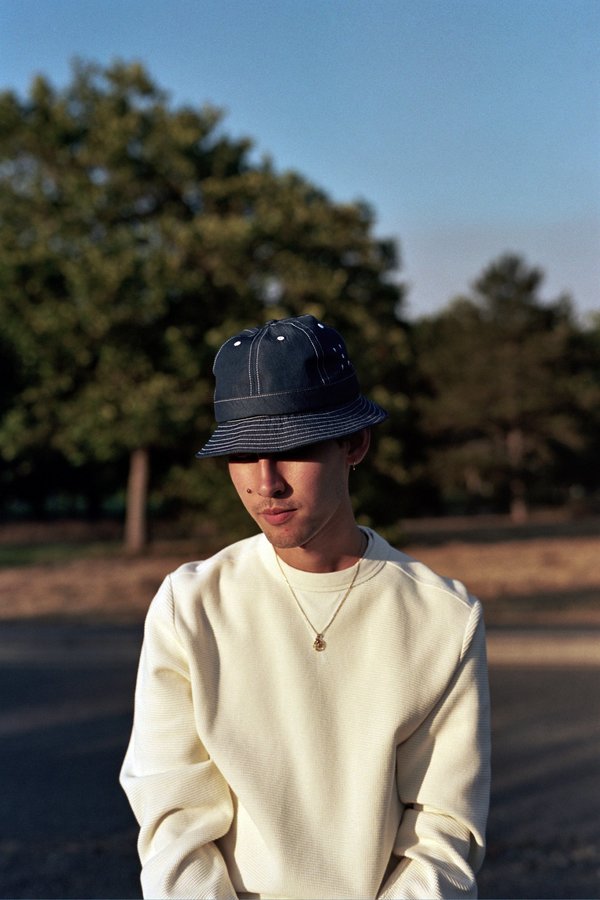 Pop Trading Company Bell Hat Indigo Denim on Garmentory