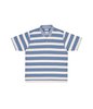 Pop Trading Company Italo Striped Short Sleeve Shirt - Blue Shadow/Off-White - Thumbnail 4