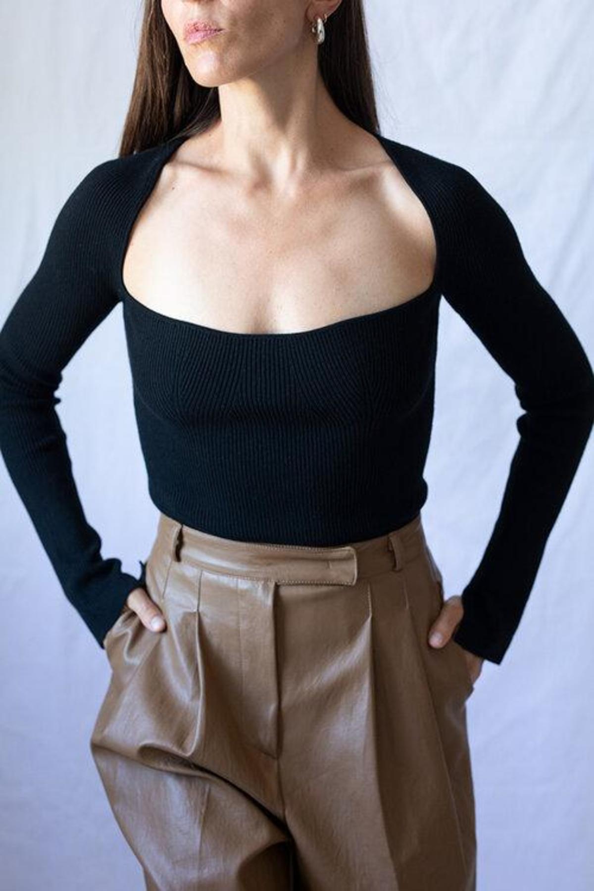 ELEVEN SIX ELLE SWEATER - BLACK - Image 5 of 7