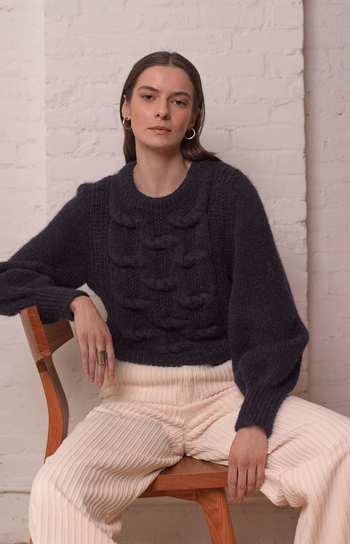 ELEVEN SIX Marlowe Sweater - Navy - Image 2 of 6