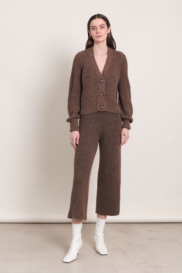 ELEVEN SIX Sara Cardi Cardigan - Dusty Choc