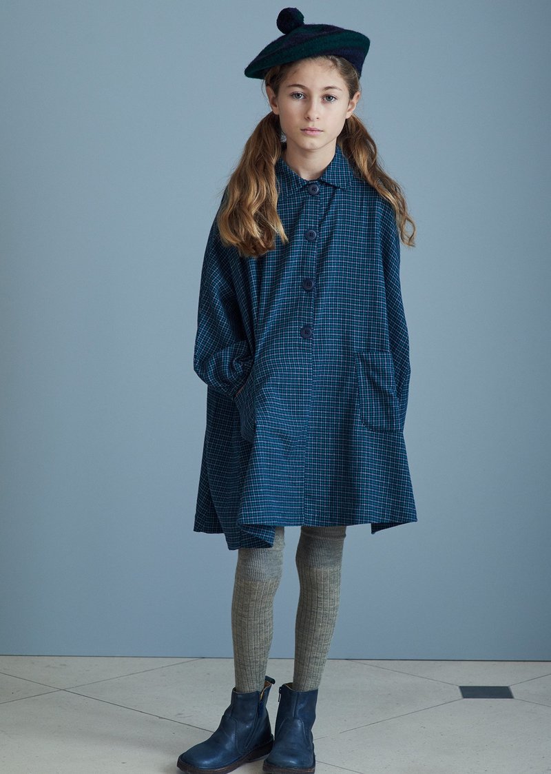 Kids Caramel Venus Dress - Blue/Green Check | Garmentory