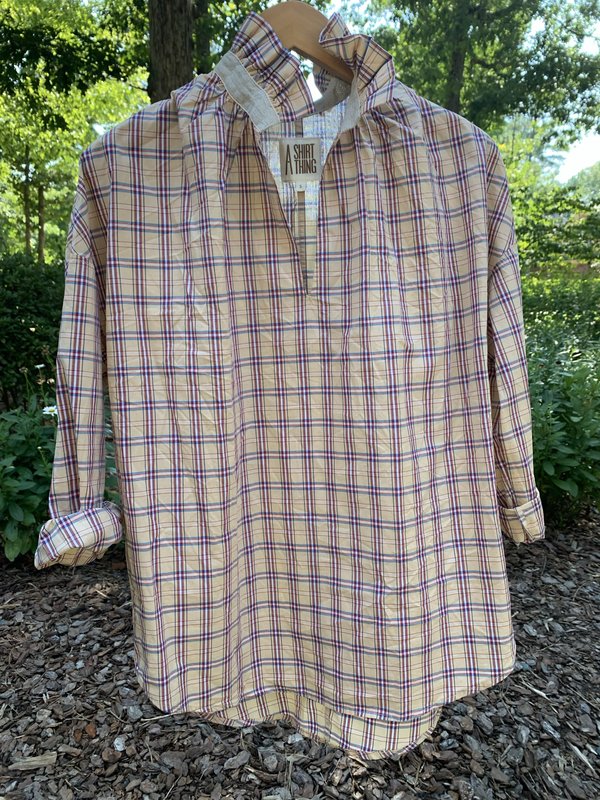 a shirt thing Penelope Plaid Top - Toast