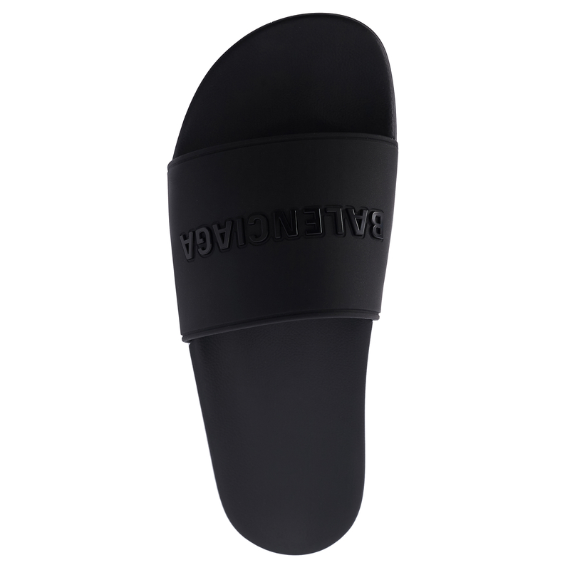 Balenciaga Black Logo Slippers | Garmentory