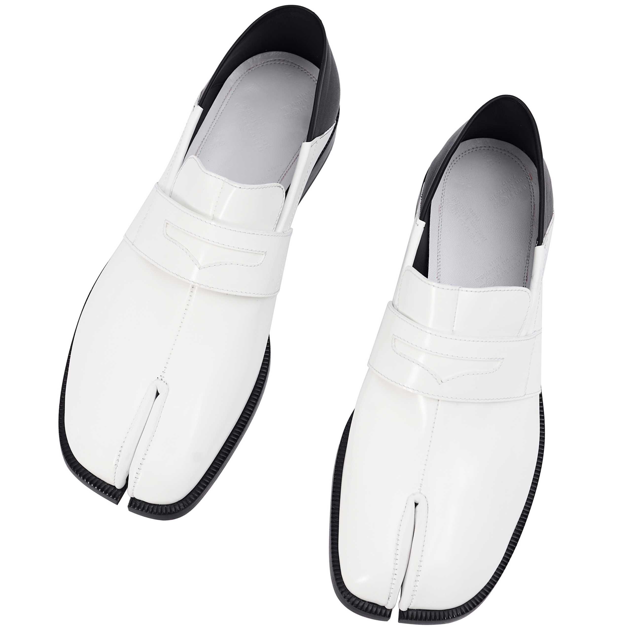 size 41 8 us - Maison Margiela Tabi Lace-Ups Loafers White Black Patent Leather Tabi leather lace ups Maison Martin Margiela White size 40  main image 3