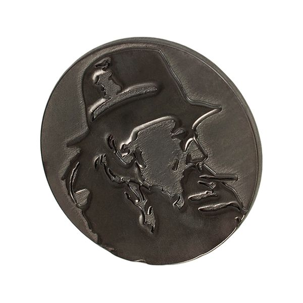アクセサリー 90s YOHJI YAMAMOTO Circle brooch Yohji Yamamoto Round Pin With Yohji's profile | Garmentory