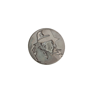 Yohji Yamamoto Round Pin With Yohji's profile | Garmentory