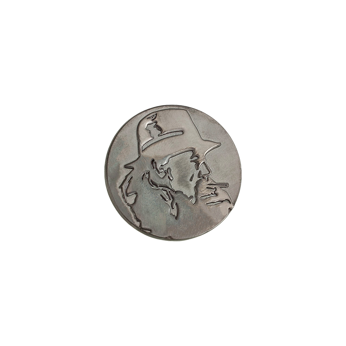 Yohji Yamamoto Round Pin With Yohji's profile | Garmentory