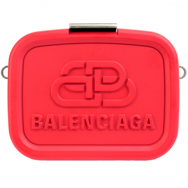 balenciaga red clutch
