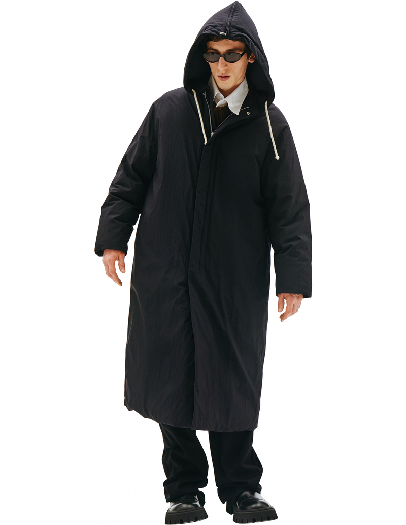 JIL SANDER + マウンテンパーカ 46 Jil Sander Long Hooded Parka - Black | Garmentory