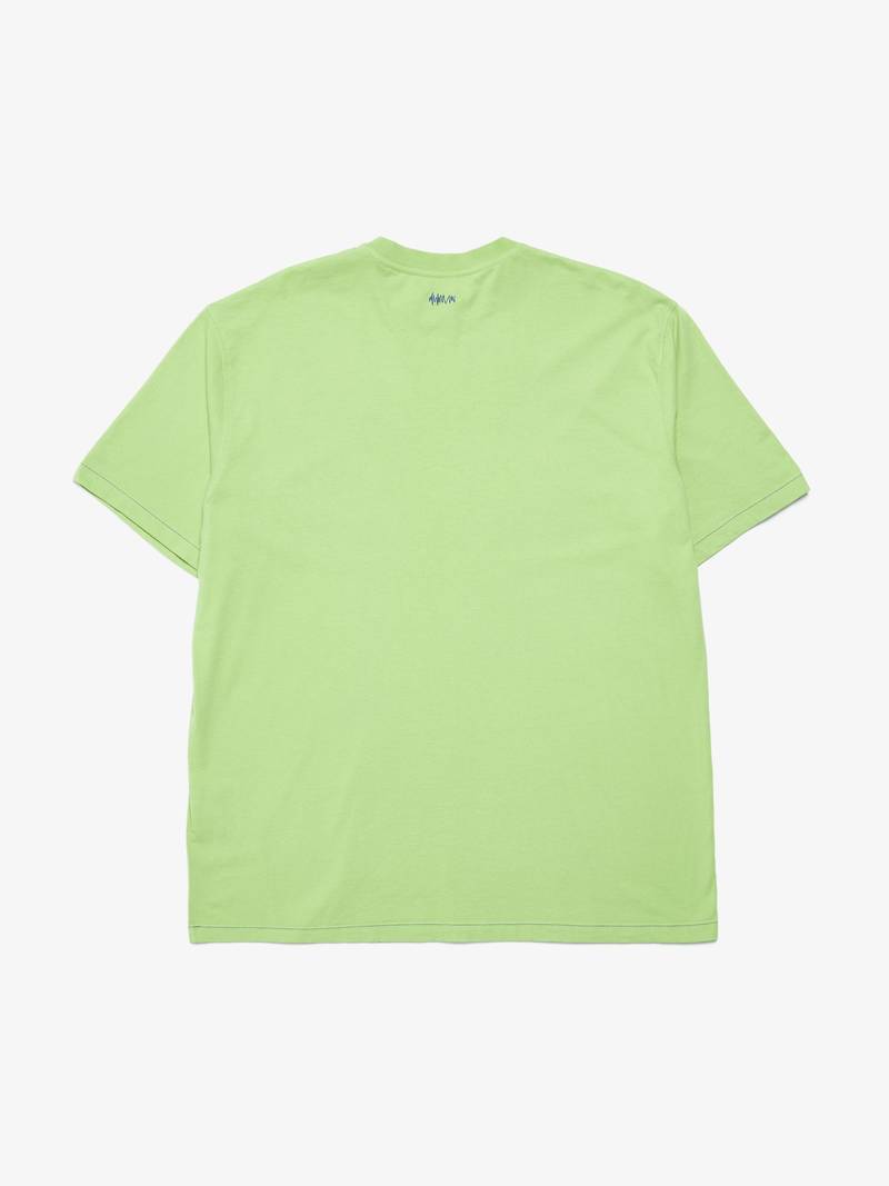 ★ADERERROR★ Tnnn tshirt Green Ader Error Lime Green Planet Printed T-shirt-GREEN | Garmentory