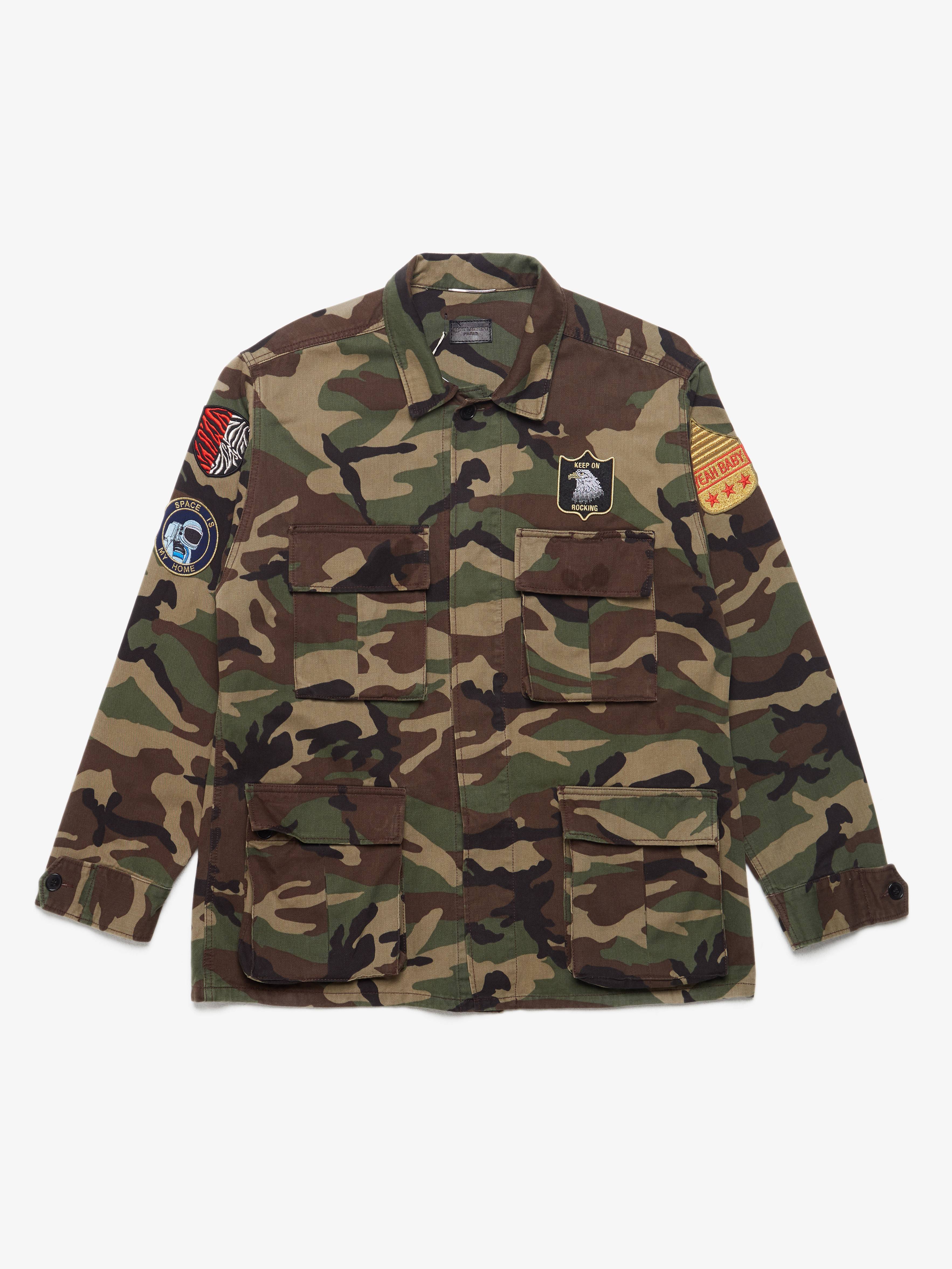 Pre-Loved] Saint Laurent Paris X Hedi Slimane M Khaki Camouflage