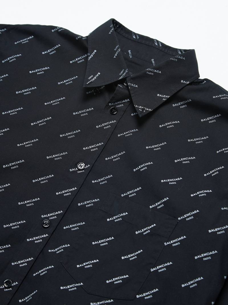 ジャケット BALENCIAGA BLACK COTTON SHIRT Oversized cotton shirt jacket in black - Balenciaga | Mytheresa
