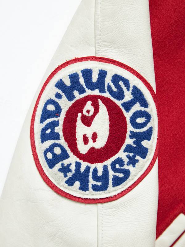 PRE - LOVED] Hysteric Glamour Patched Cotton and Leather Varsity