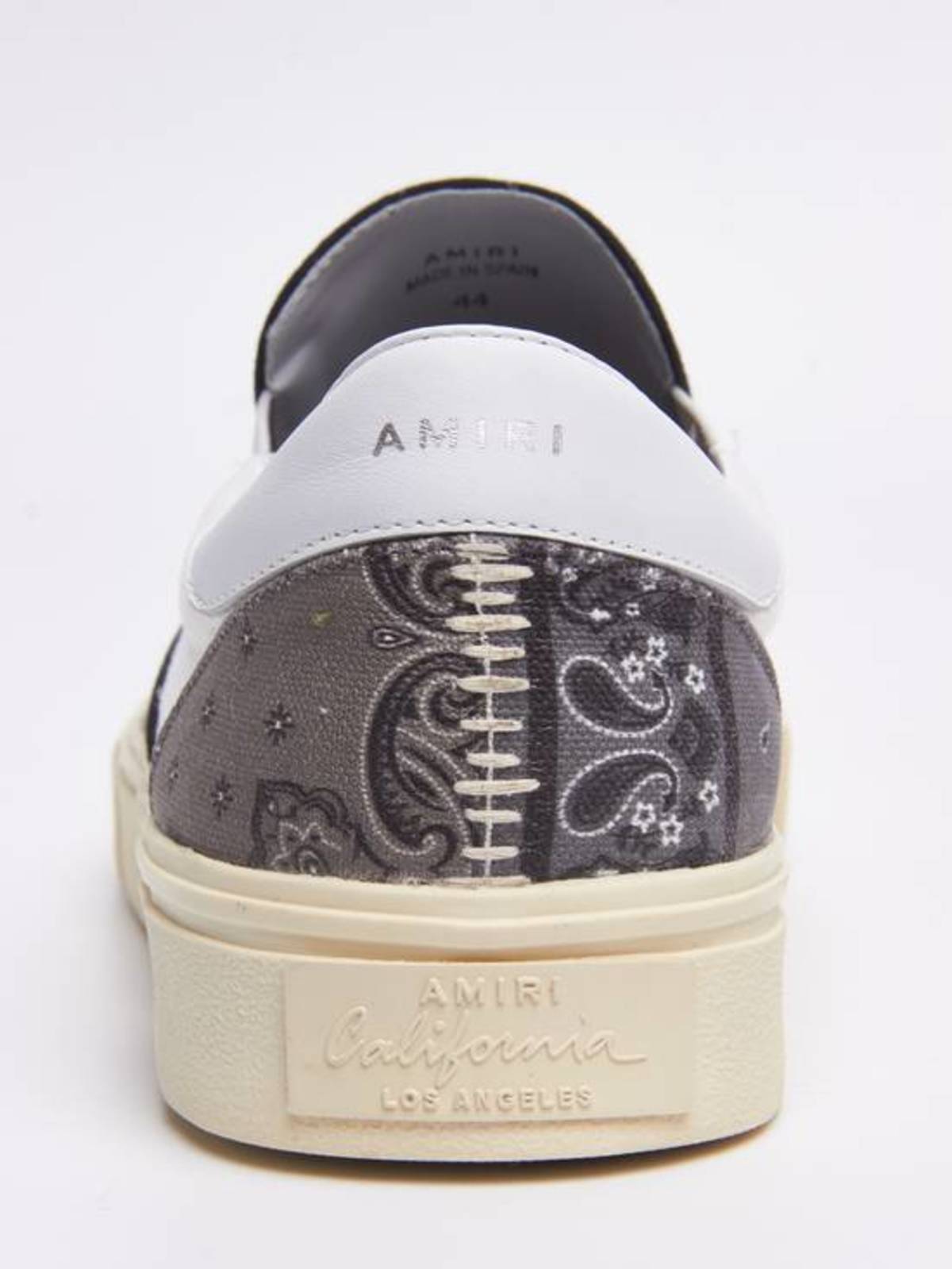 PRE LOVED] Amiri Paisley Printed Canvas Slipons shoes black