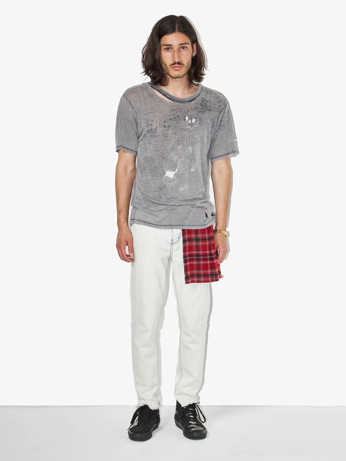 Pre-Loved] Enfants Riches Deprimes M Skeleton Printed Distressed