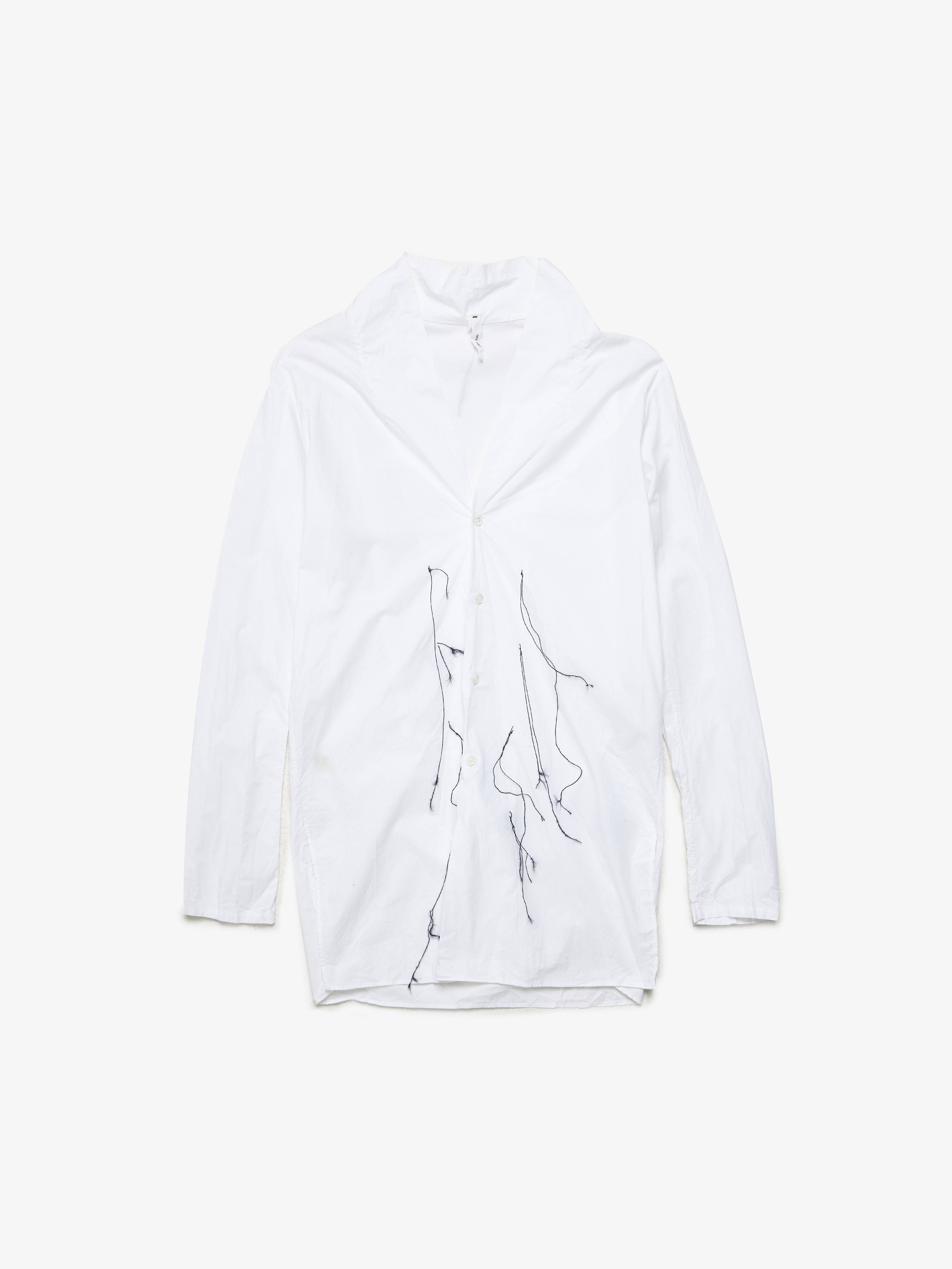 Pre-Loved] Damir Doma White shirt without collar and with