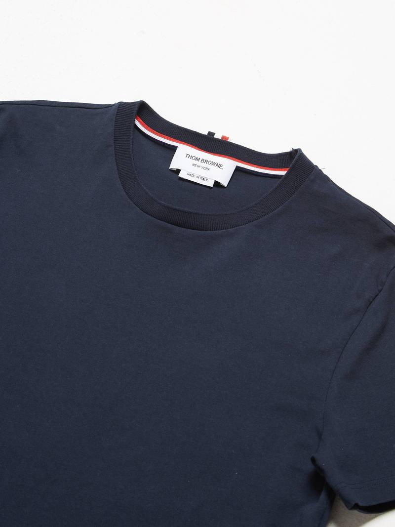 Tシャツ・カットソー Thom Browne Navy Cotton T-Shirt Thom Browne Cotton Name Tag T-Shirt | Harrods US
