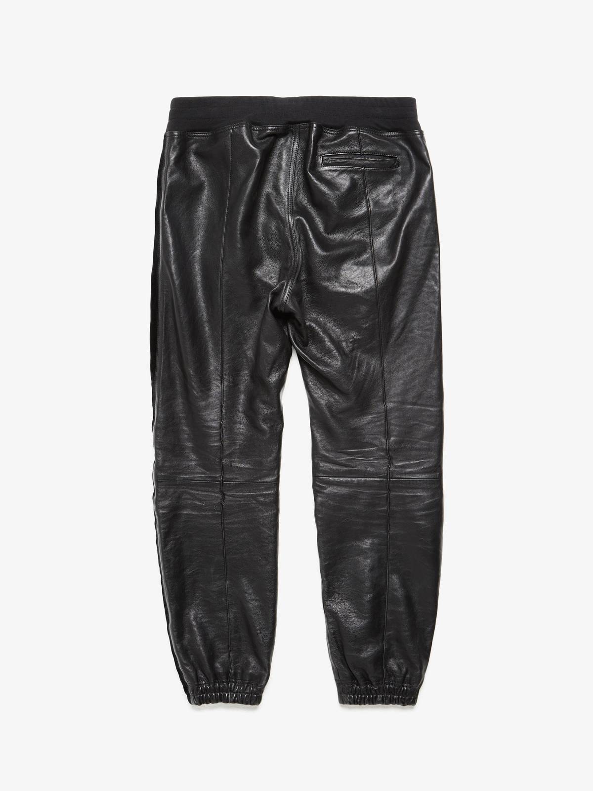 Pre-Loved] Haider Ackermann Black Velvet Striped Leather