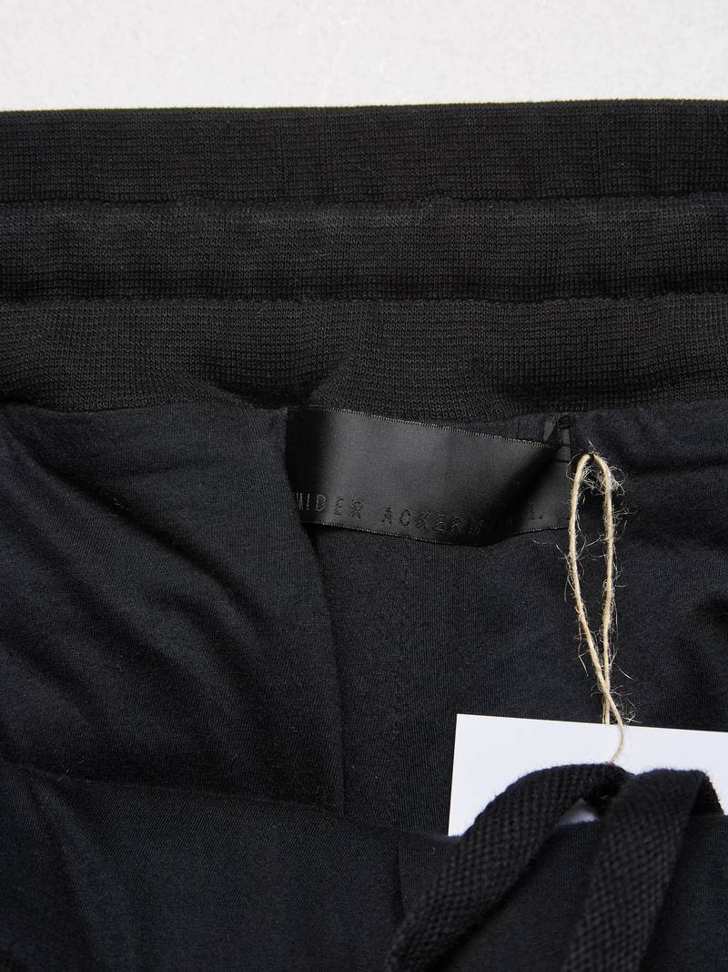 Pre-Loved] Haider Ackermann Black Velvet Striped Leather