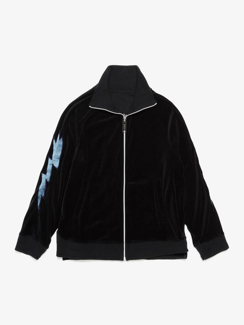 Pre-Loved] Miharayasuhiro Black Velour Skull Printed