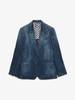 [Pre-Loved] Dolce & Gabbana Navy Denim Blazer Jacket-NAVY - Thumbnail 1