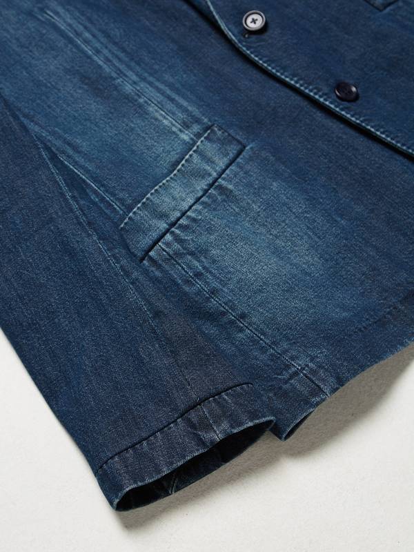 [Pre-Loved] Dolce & Gabbana Navy Denim Blazer Jacket-NAVY