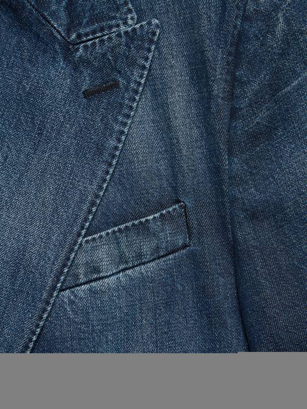 [Pre-Loved] Dolce & Gabbana Navy Denim Blazer Jacket-NAVY