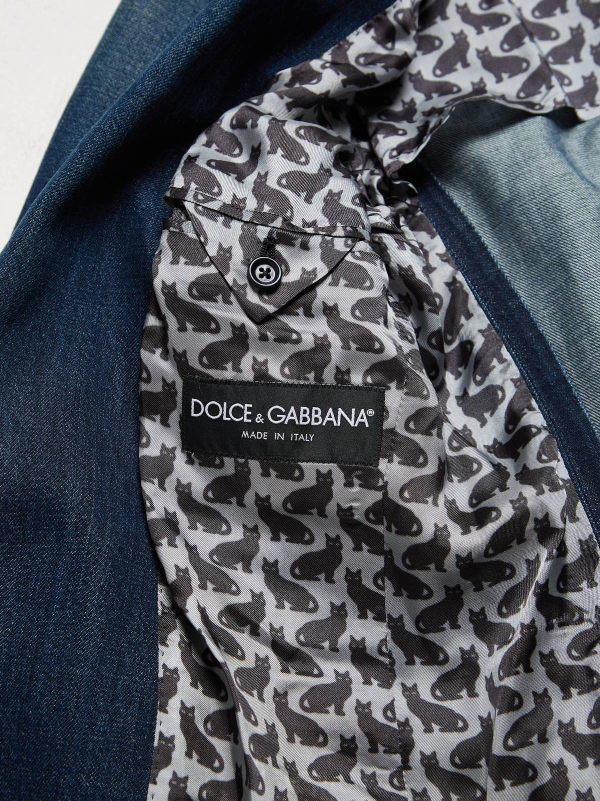 [Pre-Loved] Dolce & Gabbana Navy Denim Blazer Jacket-NAVY - Image 8 of 8