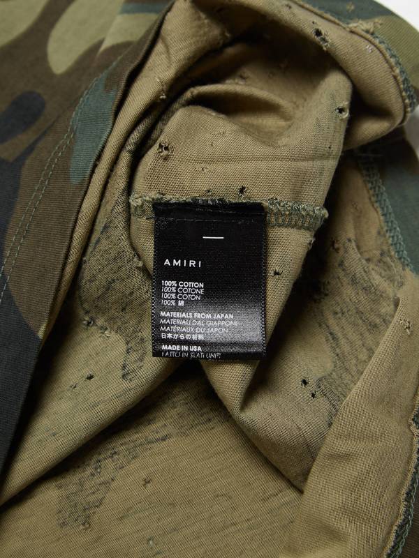 XLサイズAMIRI ALL OVER CAMO CAMP SHIRT グリーン Amiri Army Logo T-Shirt Camo Green - Outlet Sale Always