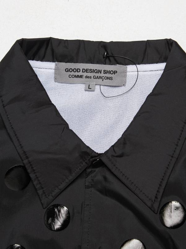 Comme des Garcons Black Polka Dot Printed Nylon Light Jacket on Garmentory