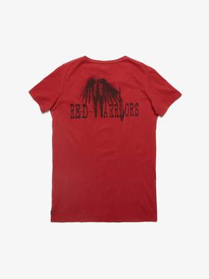 L.G.B. RED WARRIORS プリントTシャツ Le Grande Bleu (L.G.B.) M Red Printed Cotton T-Shirt | Garmentory