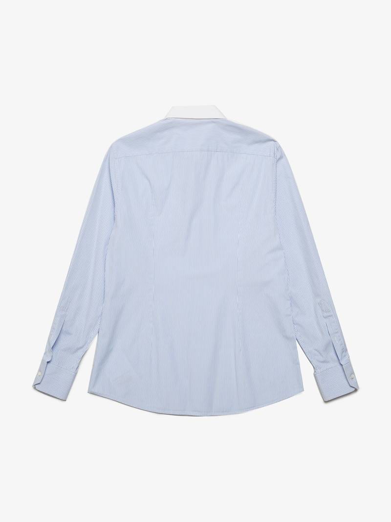 Pre-Loved] Gucci Striped White Collar Cotton Shirt - Light