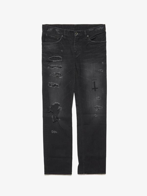 PRE - LOVED] Le Grande Bleu (L.G.B.) Dark Gray Distressed Cross