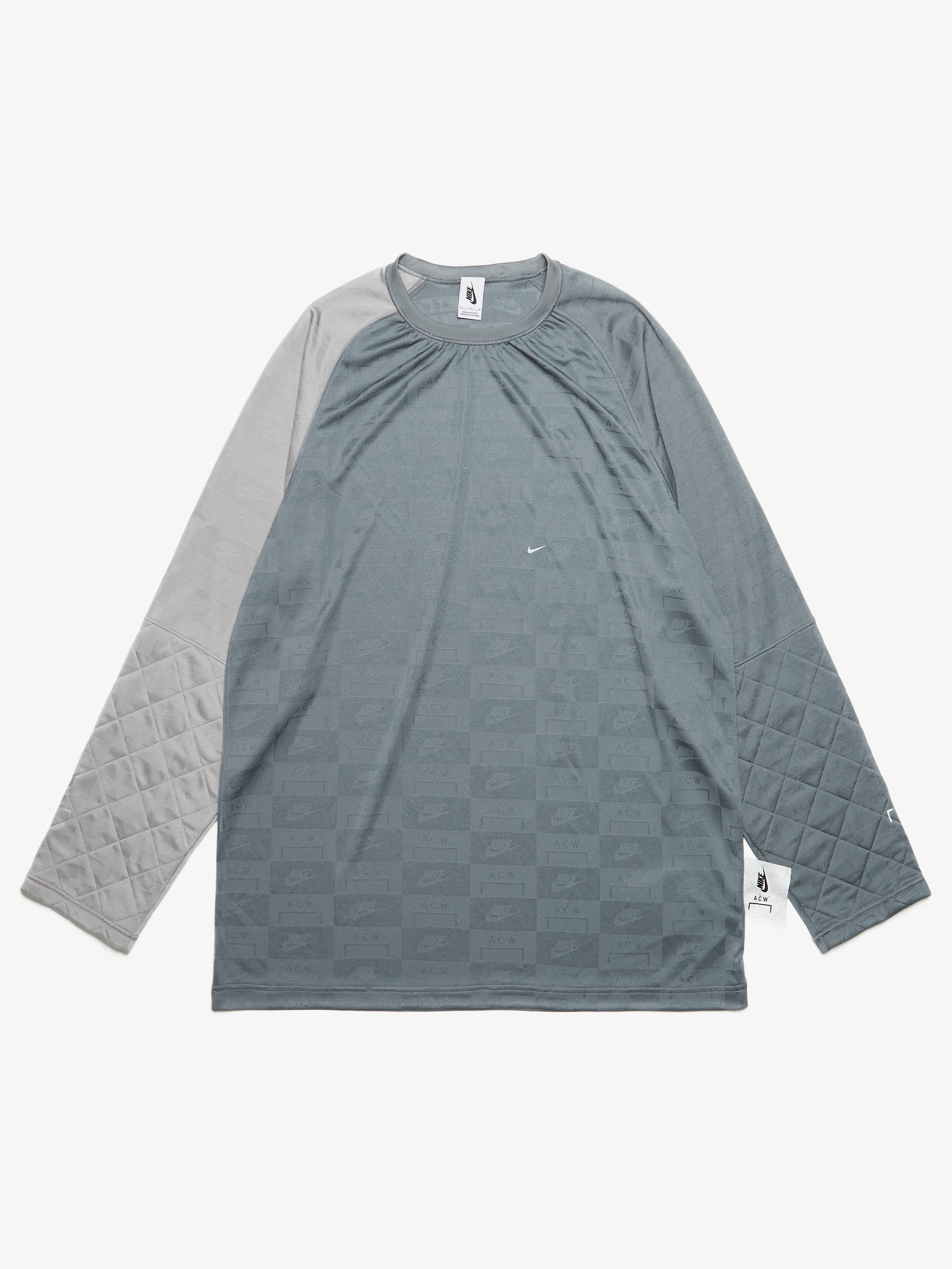 A-COLD-WALL×Nike 長袖 PRE - LOVED] Nike X A Cold Wall Grey Logo Printed Polyester