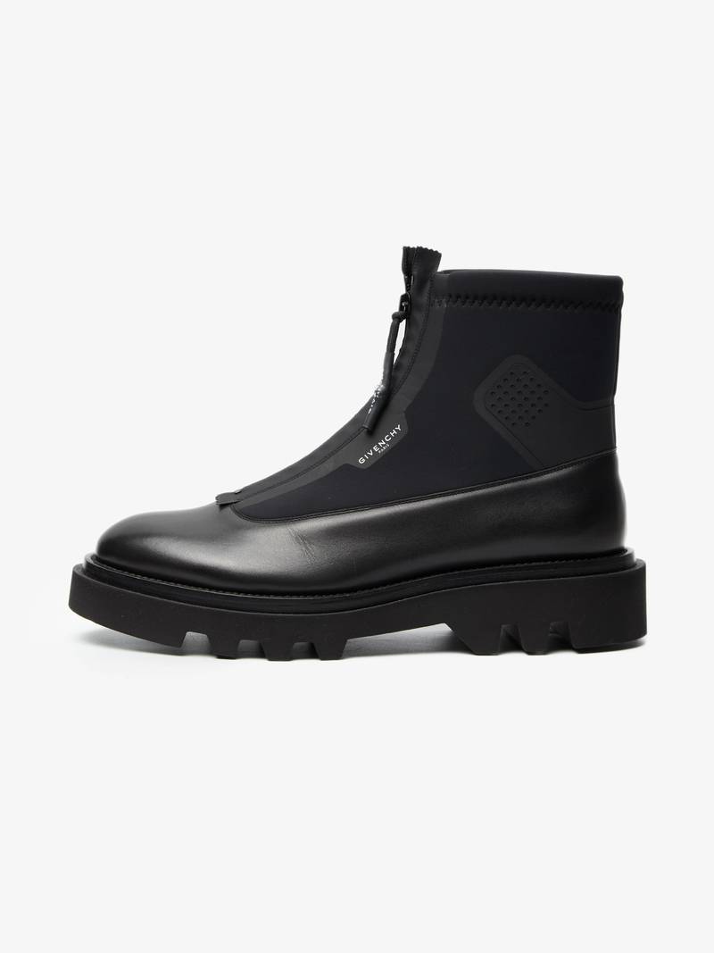 靴 Givenchy front zipper dump boots Givenchy Rubber Riding Boots Black Size 38 Knee High Rain