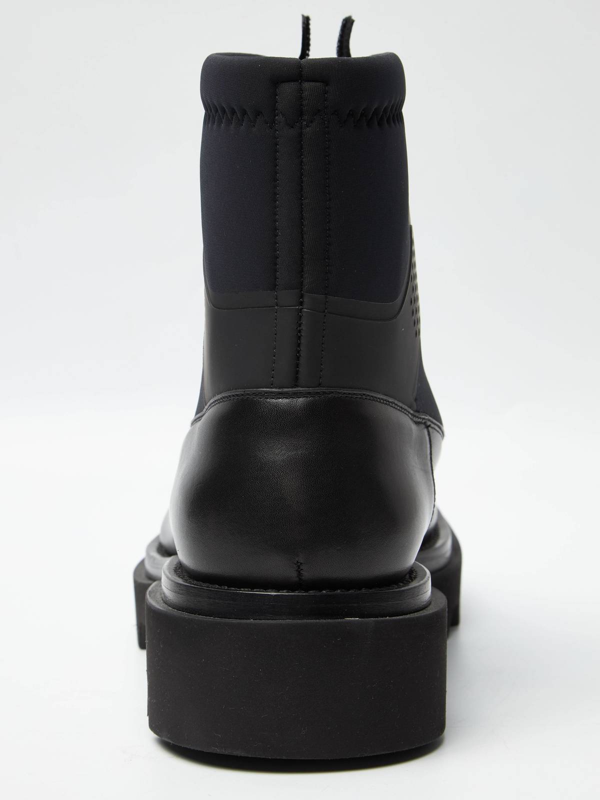 Pre - Loved] Givenchy Combat Zipped High Top Leather 