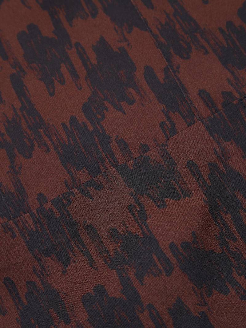 [Pre Loved] Dries Van Noten Printed Viscose Blazer Jacket - Brown 