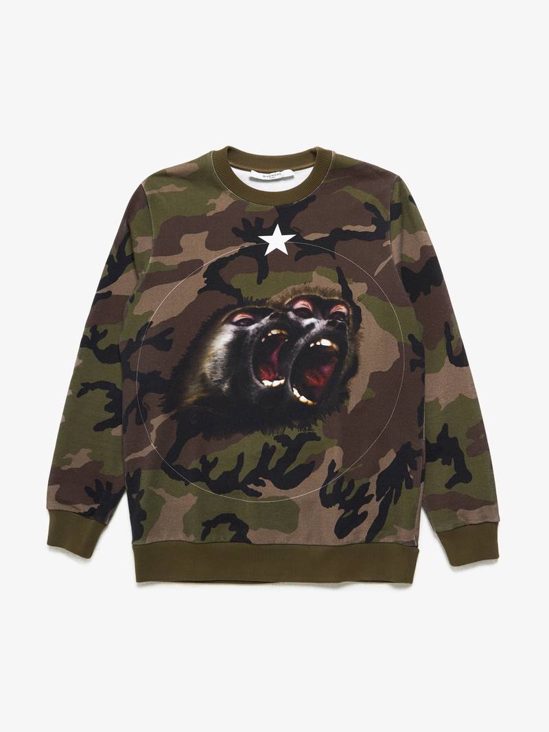 Givenchy Camo Monkey Printed Cotton Sweatshirt Garmentory - Main Image