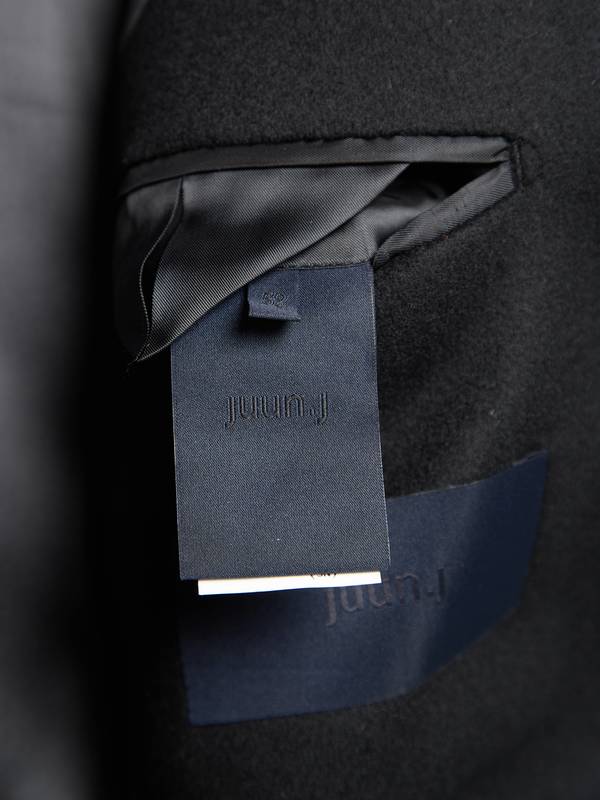 Pre Loved] Double Breasted Wool Coat Black Garmentory