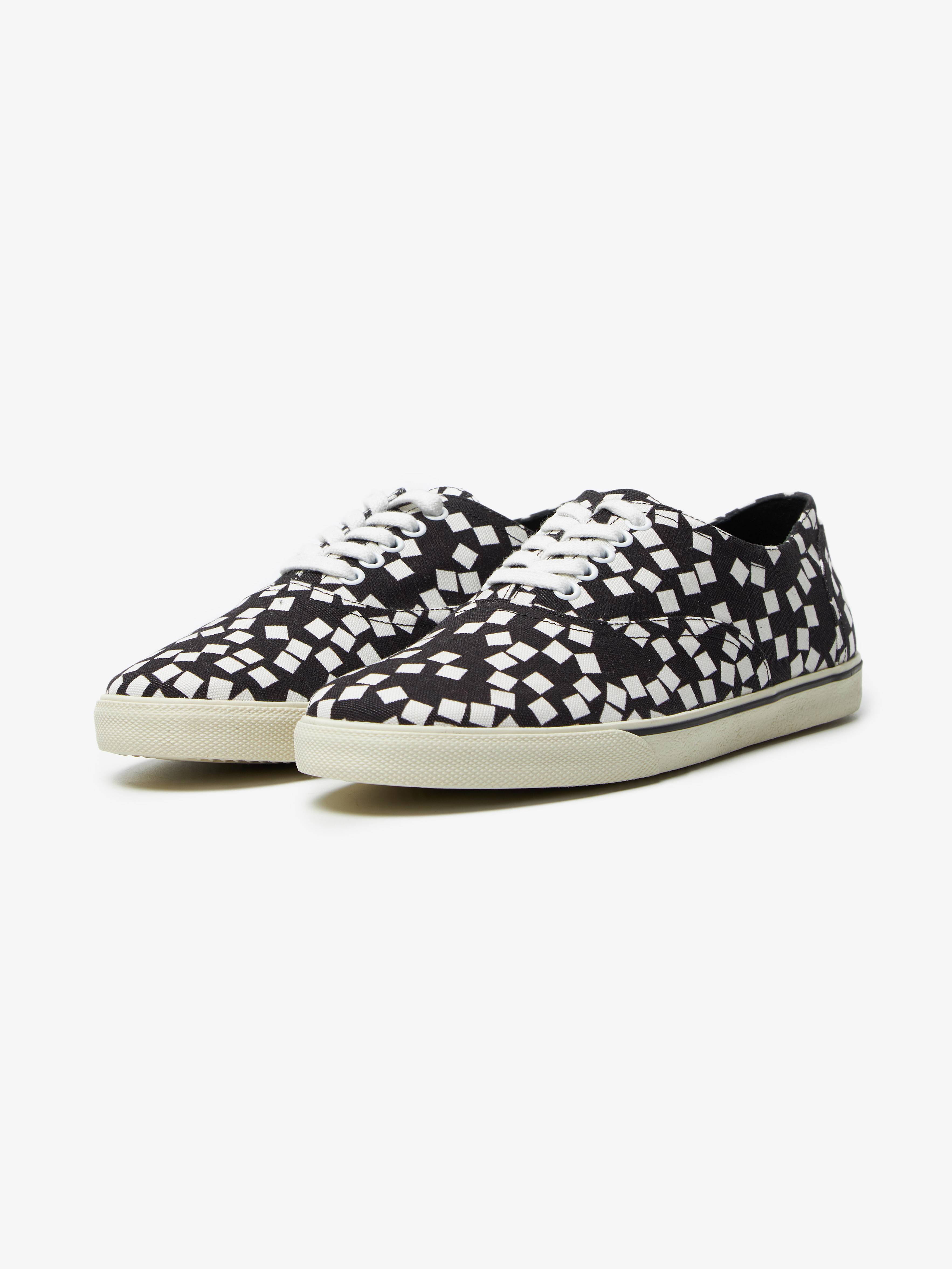 靴 CELENE Hedi Slimane Triomphe Sneaker Pre - Loved] Celine X Hedi Slimane Unorganized Squares Low Lace Up