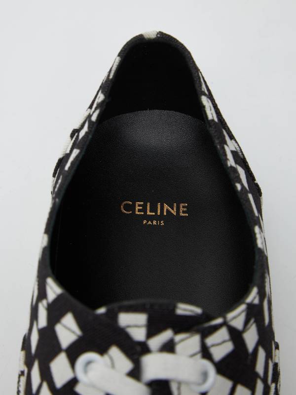 Pre - Loved] Celine X Hedi Slimane Unorganized Squares Low Lace Up