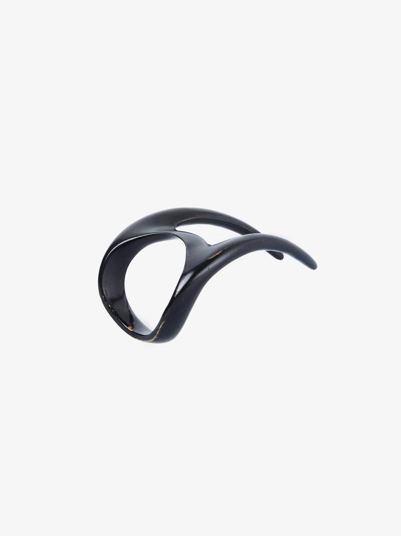 Gareth Pugh Black Silver Spike Ring | Garmentory