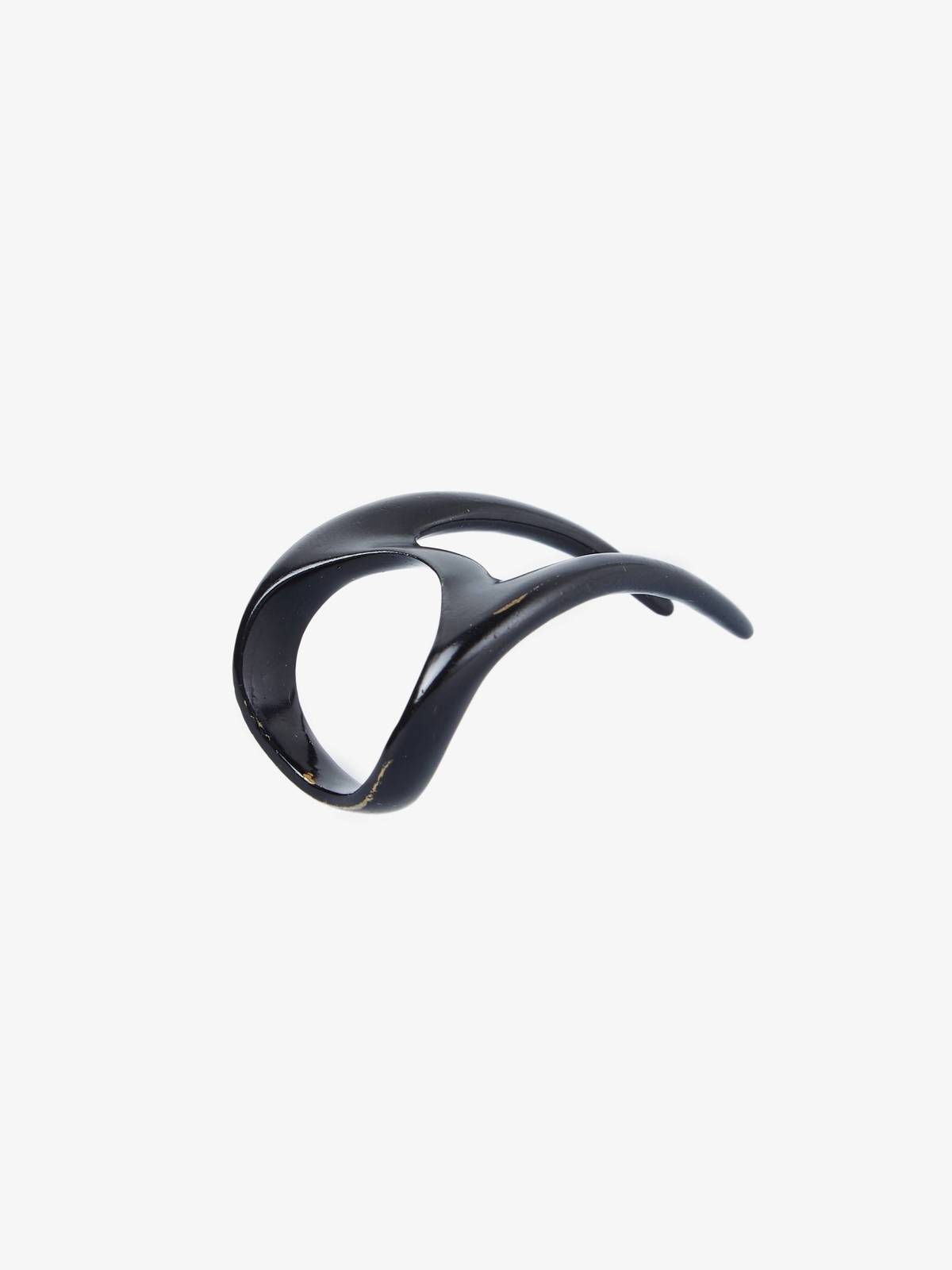 Gareth Pugh Black Silver Spike Ring | Garmentory