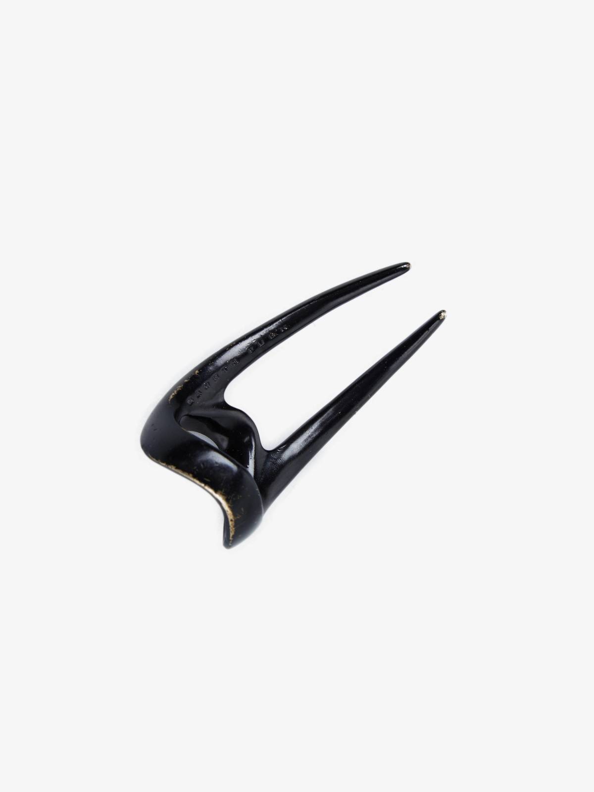 Gareth Pugh Black Silver Spike Ring | Garmentory