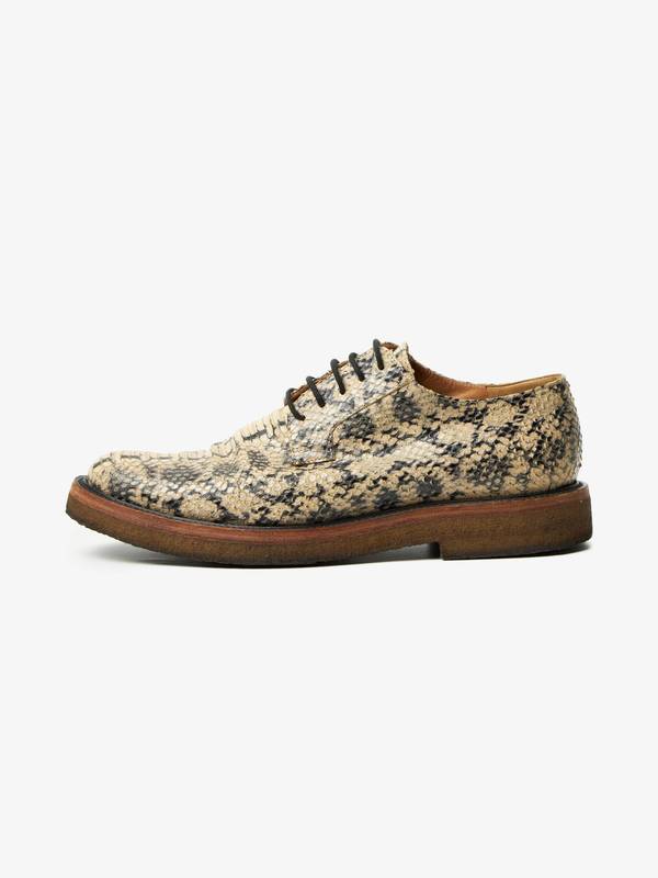 Pre - Loved] Dries Van Noten Snake Skine Styled Derby Shoes 