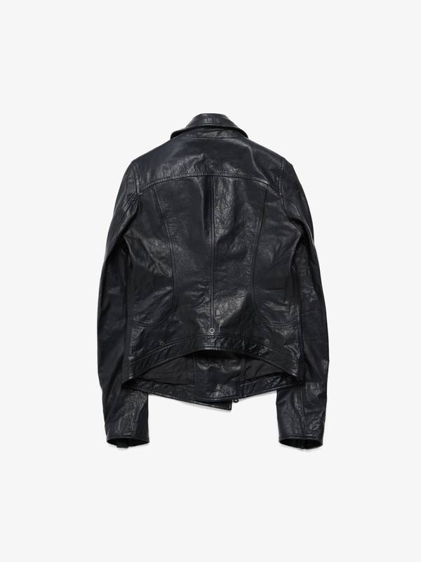 Le Grande Bleu (L.G.B.) High Collar Leather Jacket | Garmentory