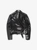 [Pre-Loved] Enfants Riches Deprimes Leather Contrast Sleeve Detailed Jacket-BLACK - Thumbnail 2